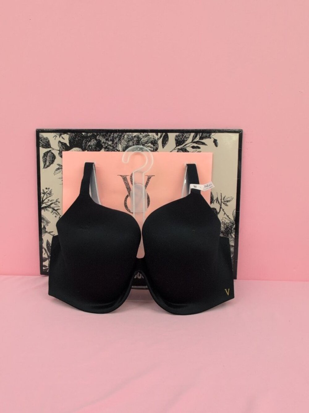 Victoria Secret Lightly Lined Wireless Full Coverage Bra 34DD Black